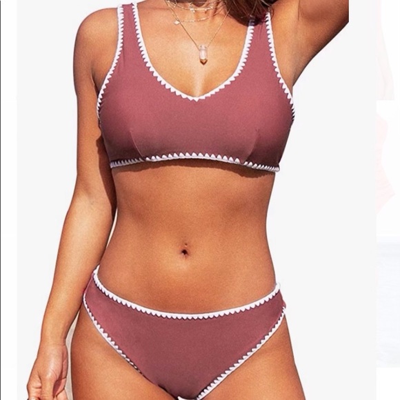 Cupshe Other - CUPSHE Women's Sporty Crochet Trim Bikini Sets Size Medium